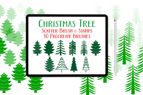 Download Procreate Brushes for Christmas Trees - Procreate brush Collection