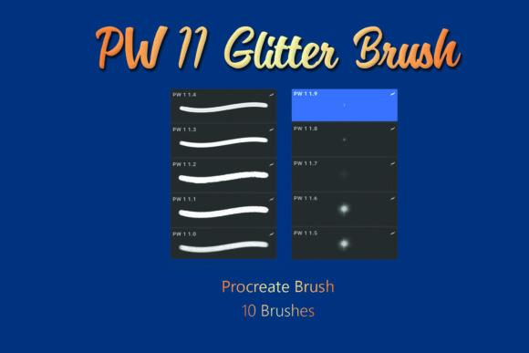 Download PW 11 Procreate Brush - Glitter Brushes - Procreate brush Collection