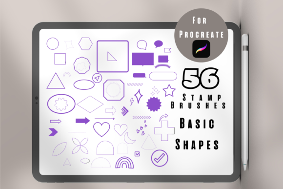 Download Procreate Shapes Stamps, Procreate Brush - Procreate brush Collection