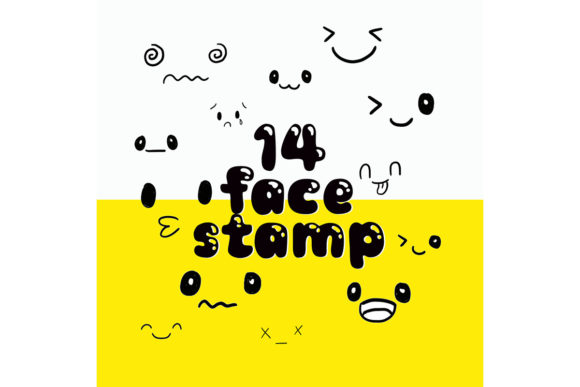Download Procreate Brush Stamp | 14 Emoji Doodle - Procreate brush Collection