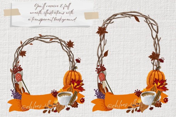 Download Fall Wreath Digital Painting Drawing - Digital painting Collection