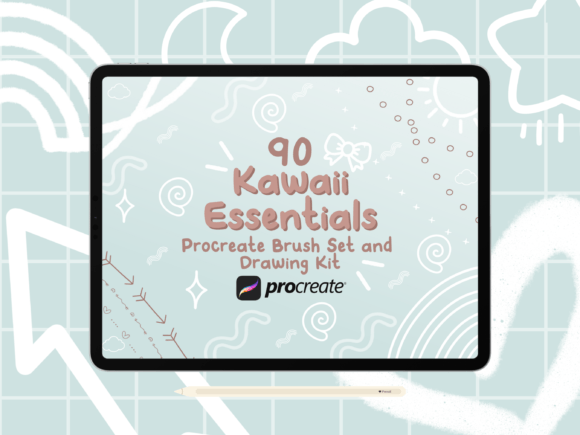 Download Kawaii Essentials Procreate Brush Set - Procreate brush Collection