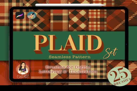 Download Plaid Procreate Brush Pack | 25 Brushes - Procreate brush Collection