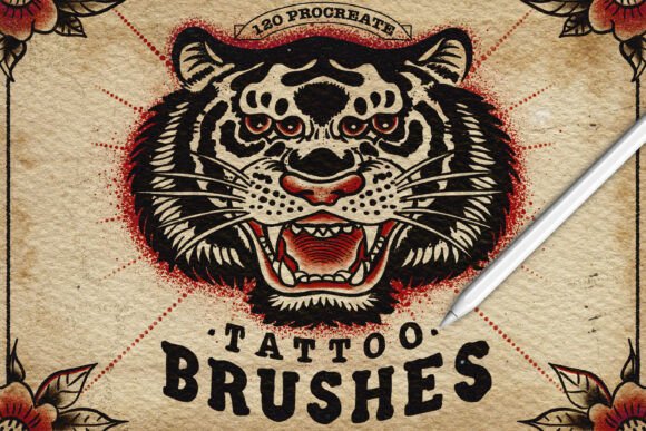 Download 120 Tattoo Procreate Brushes - Procreate brush Collection