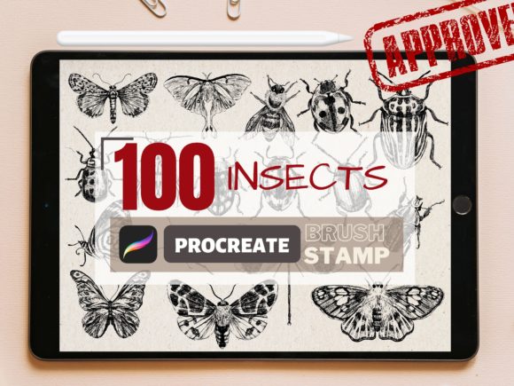Download 100 Insect Procreate Brush Stamp - Procreate brush Collection