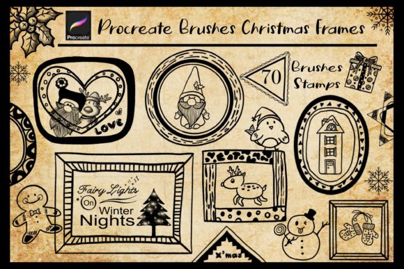 Download Procreate Brushes Christmas Frames - Procreate brush Collection