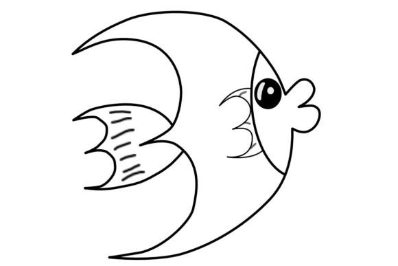 Download Fish Line Art Procreate Brush Stamp - Procreate brush Collection