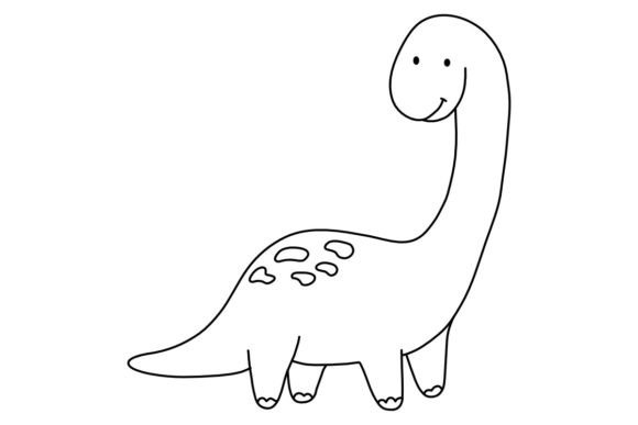 Download Dinosaur Line Art Procreate Brush Stamp - Procreate brush Collection