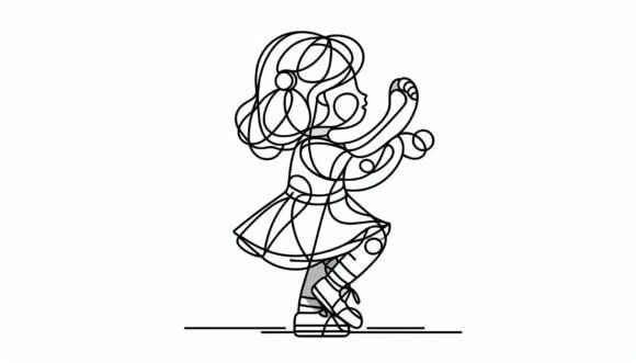 Download Little Girl with Playful Pose, Abstract - Abstract Collection