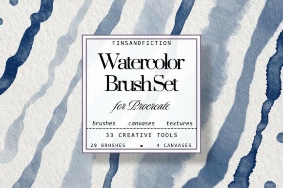 Download Wet Watercolor Procreate Brush Set - Procreate brush Collection
