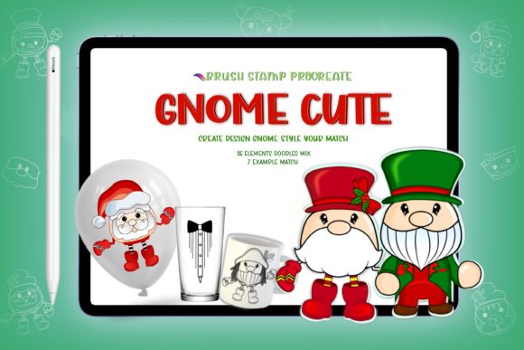 Download Procreate Brush Gnome Christmas DIY - Procreate brush Collection