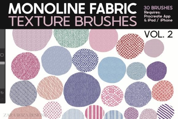 Download Procreate Fabric Monoline Brushes Vol. 2 - Line Collection