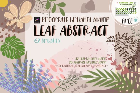 Download Leaf Abstract Procreate Brushes Stamp - Procreate brush Collection