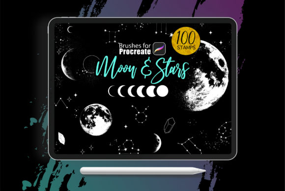 Download Procreate Brushes - Moon and Stars - Procreate brush Collection