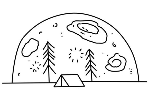 Download NightTentLandscape Procreate Brush Stamp - Procreate brush Collection