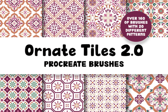 Download Ornate Tiles 2.0 Procreate Brushes - Procreate brush Collection