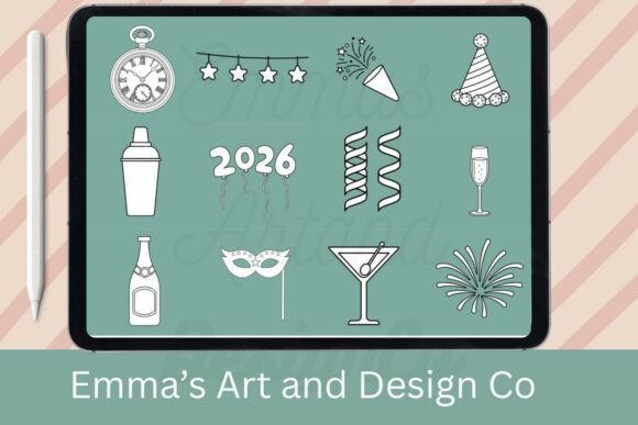 Download New Year’s Eve Procreate Brush Set - Procreate brush Collection