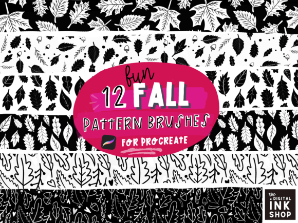 Download 12 Fall Pattern Procreate Brushes - Procreate brush Collection