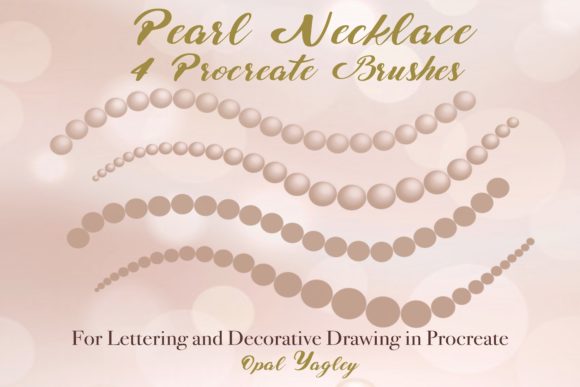 Download 4 Pearl Necklace Procreate Brushes - Procreate brush Collection