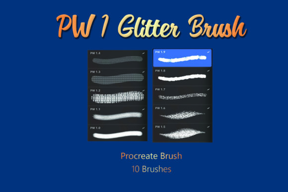 Download PW 1 Procreate Brush - Glitter Brushes - Procreate brush Collection
