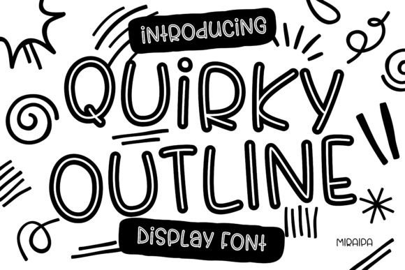 Download Quirky Outline Font - Line Collection