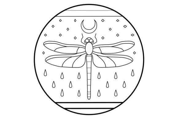 Download Dragonfly Rain Procreate Brush Stamp - Procreate brush Collection