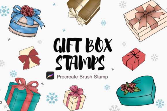 Download Procreate Brushes Stamp : 15 Box Gifts - Procreate brush Collection