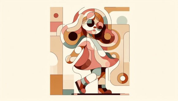 Download Little Girl with Playful Pose, Abstract - Abstract Collection