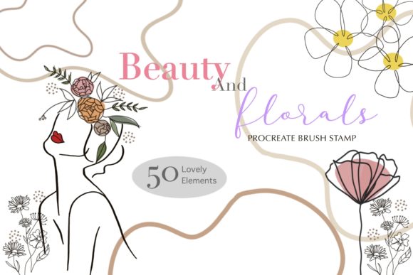 Download Beauty and Florals Procreate Brush Stamp - Procreate brush Collection
