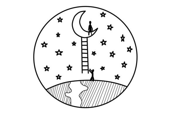 Download Ladder and Moon Procreate Brush Stamp - Procreate brush Collection