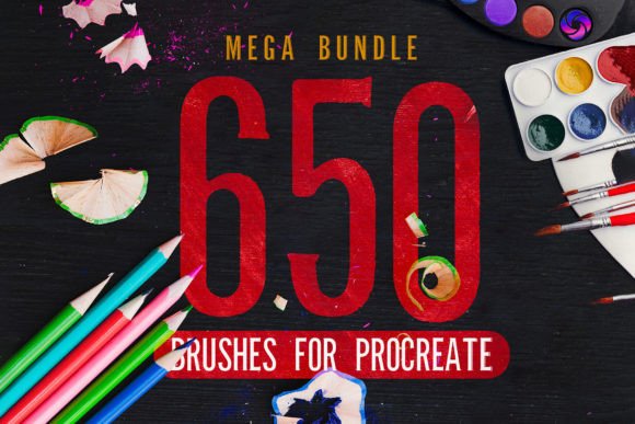 Download 650 Procreate Brushes Mega Bundle - Procreate brush Collection