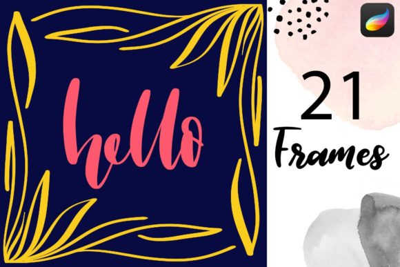 Download Procreate Brush Pack | 21 Frames | Decor - Procreate brush Collection