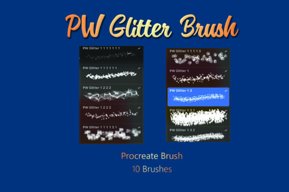Download PW Glitter Brushes Procreate Brush - Procreate brush Collection