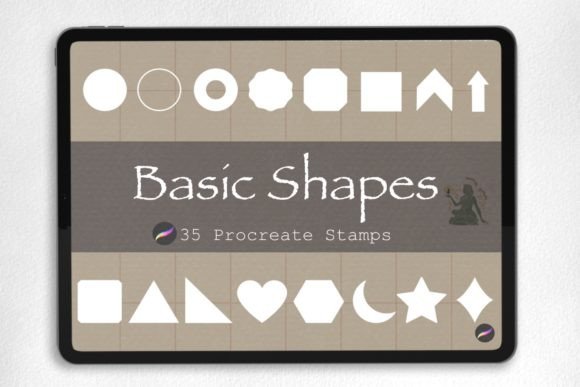 Download Basic Shape Procreate Brush Stamp - Procreate brush Collection