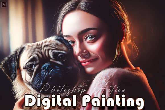 Download Digital Painting Photoshop Action - Premium Resources