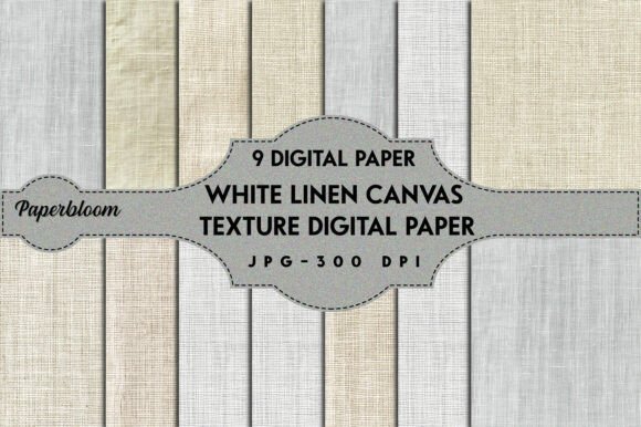 Download White Linen Canvas Texture Digital Paper - Line Collection