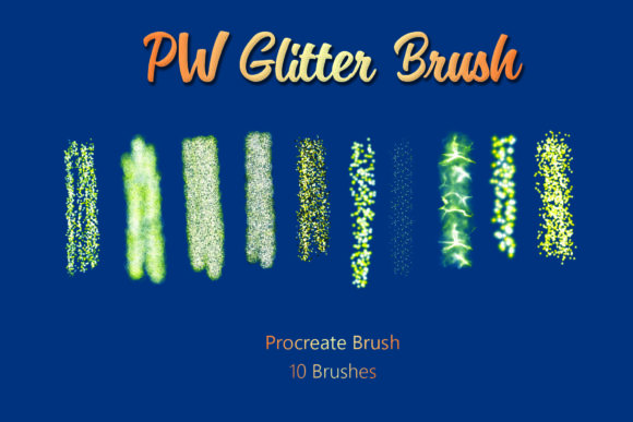 Download PW Procreate Brush - Glitter Brushes - Procreate brush Collection