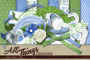 Download Forget Me Not Digital Scrapbook Kit - Digital scrapbook Collection
