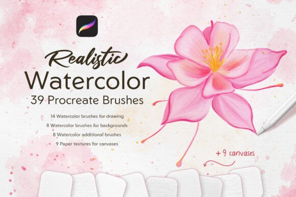 Download Realistic Watercolor Procreate Brushes - Procreate brush Collection