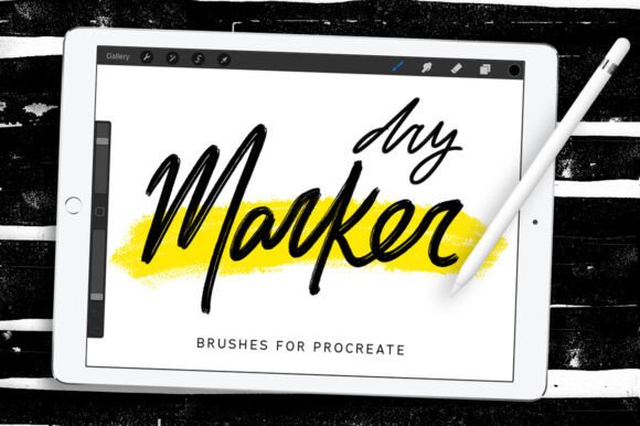 Download Dry Marker Procreate Brushes - Procreate brush Collection
