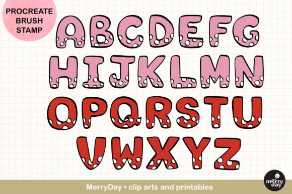 Download ABC Procreate Brush Stamp Polka Dot - Procreate brush Collection