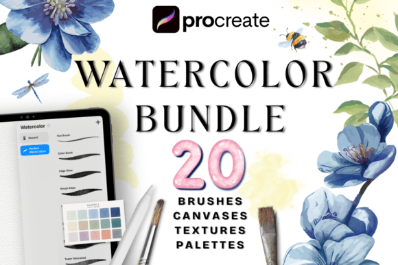 Download Watercolor Procreate Brush Set - Procreate brush Collection