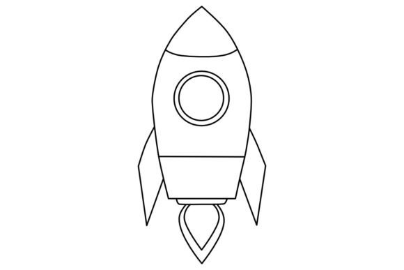 Download Rocket LineArt Procreate Brush Stamp - Procreate brush Collection