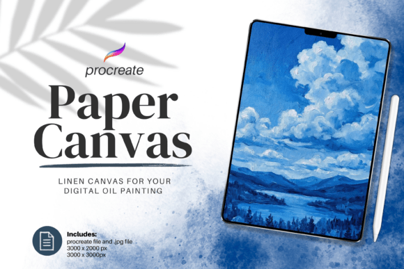 Download Procreate Paper Oil Linen Canvas Texture - Line Collection
