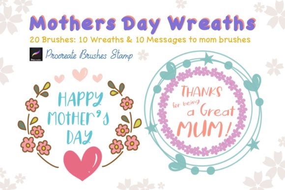 Download MOTHERS DAY WREATHS Procreate Brushes St - Procreate brush Collection