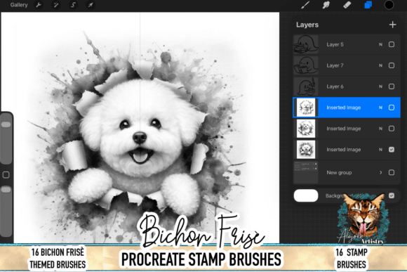 Download Bichon Frise Procreate Brush Stamps - Procreate brush Collection