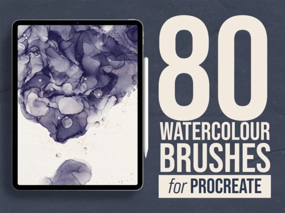 Download 80 Watercolor Procreate Brushes - Procreate brush Collection