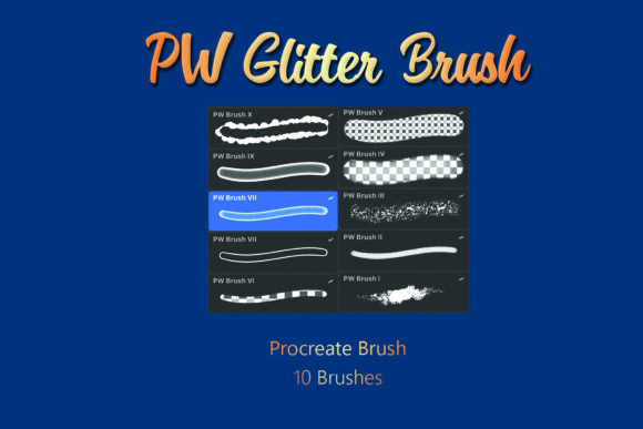 Download PW Procreate Brush - Glitter Brushes - Procreate brush Collection