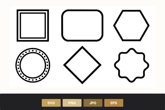 Download Simple Black Outline Geometric Shapes - Line Collection