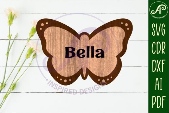 Download Butterfly Outline Design 2 Two Layers - Line Collection